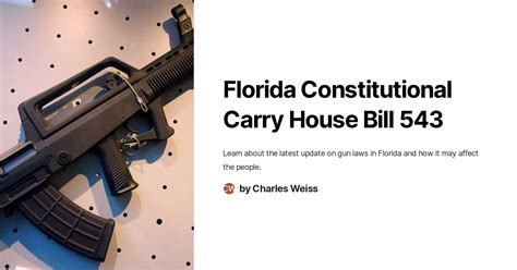 <strong>HB 543</strong> has cleared all committee stops and awaits debate on the <strong>House</strong> floor. . Florida house bill 543
